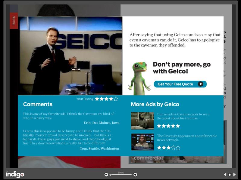 Indigo Demo - Geico Ad