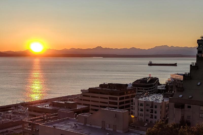 Sunset over the Olympic Mountains