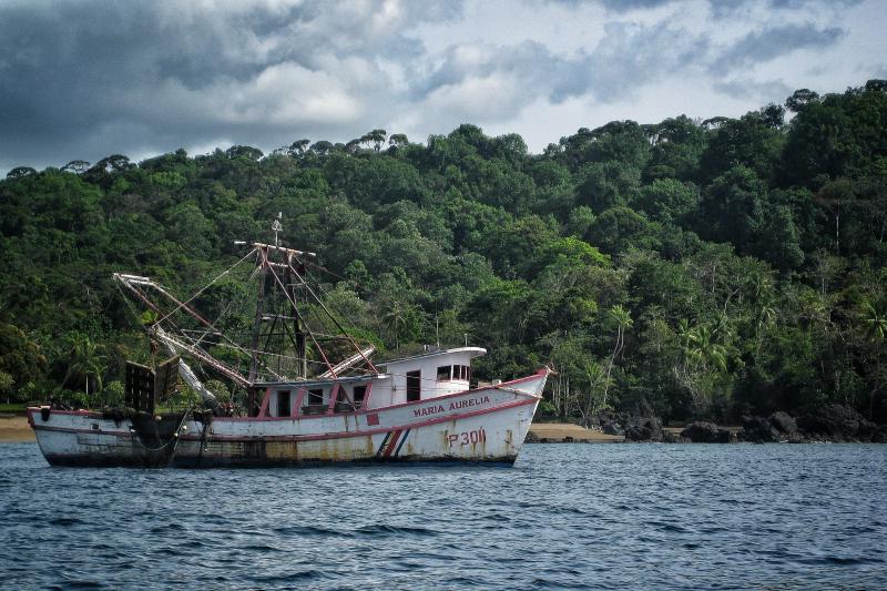 An old boat in Corcovado National Park