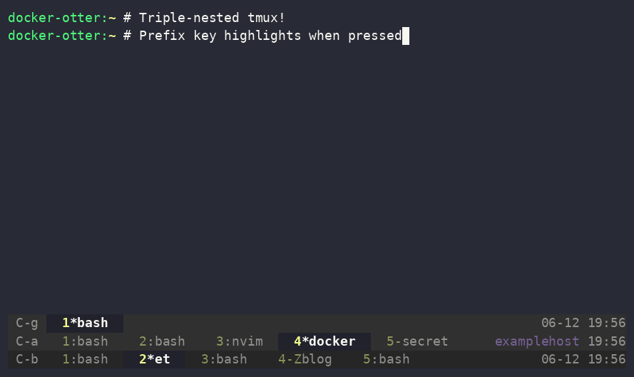 Prefix nested and swapping, colorized